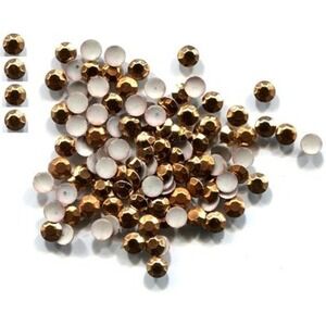 Rhinestuds Faceted Metal  COPPER  2mm Hot Fix  1 gross
